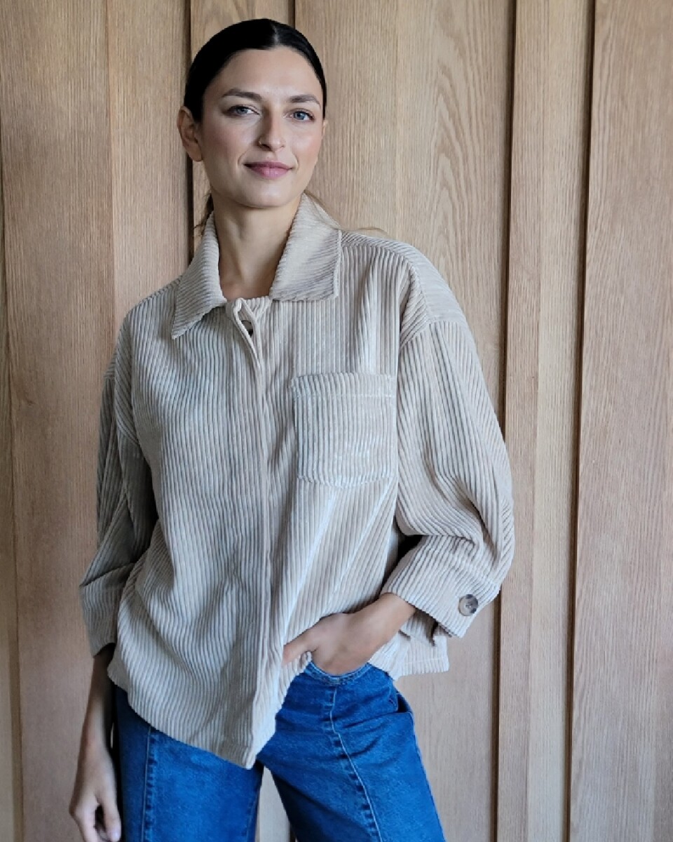 Sobrecamisa Renata - Pana Beige 