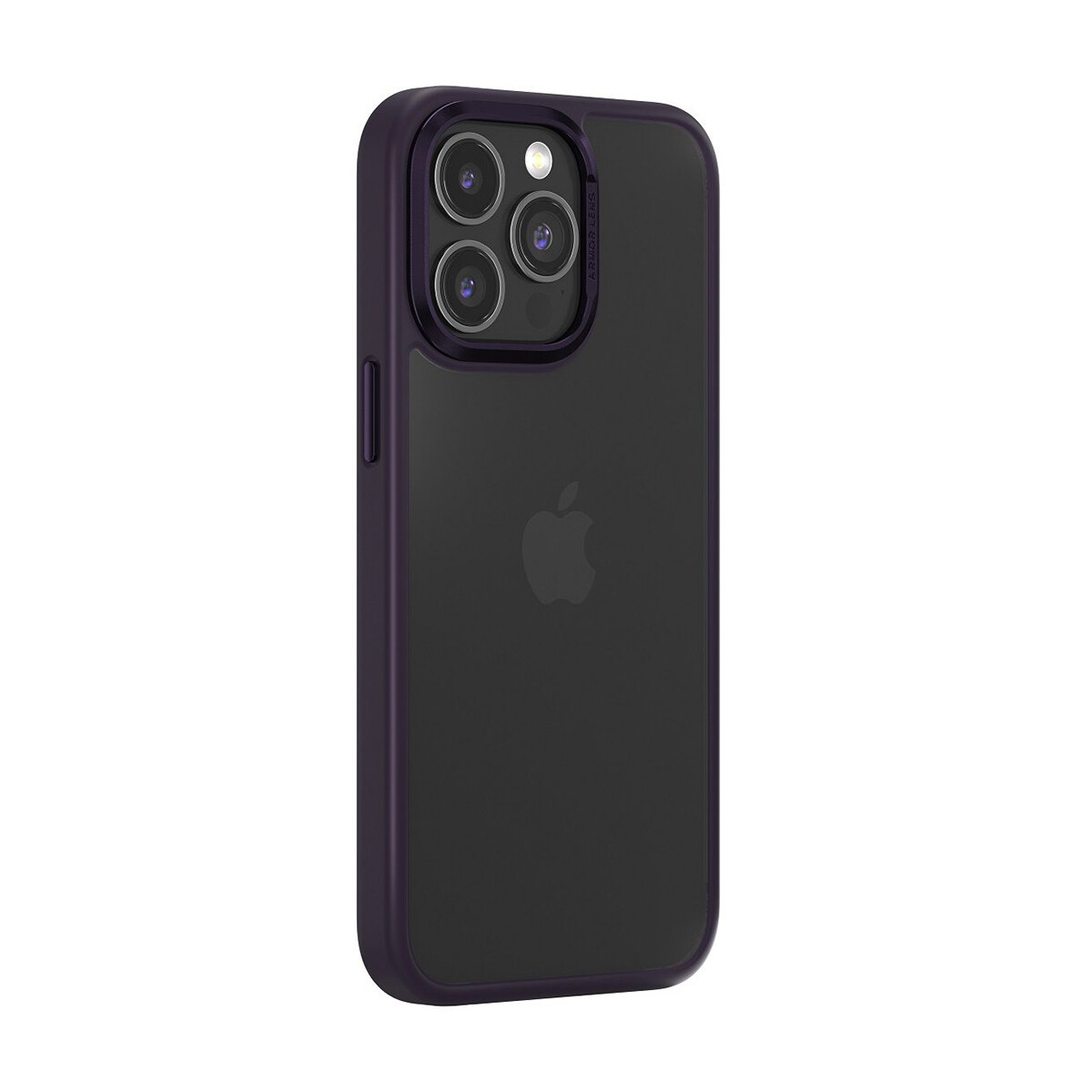 Protector Case con Borde Anti-Shock Joy Elegant para iPhone 15 Pro - Purpura 