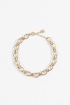 Pulsera acero eslabones redondos dorado