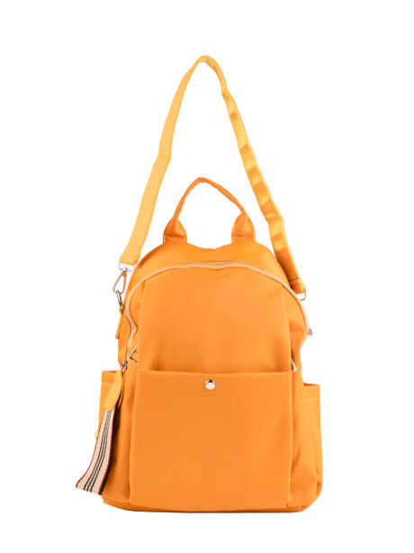 Mochila Lona con Correa Mostaza