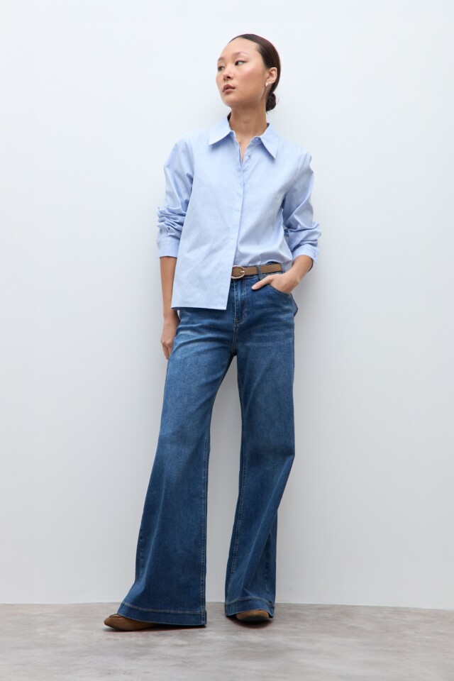 Camisa fantasía celeste