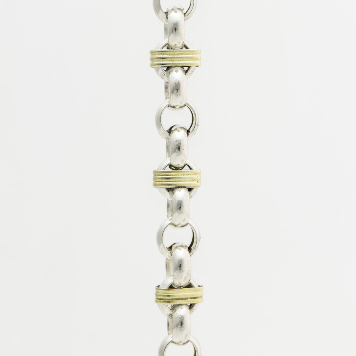 Pulsera de Plata 925 con 3 trabas en Doublé de Oro 18 kt con cierre marinero - Modelo Rolo 