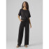 VMMERLE 2/4 O-NECK TOP WVN GA NOOS BLACK