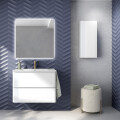 MUEBLE BAÑO MODELO DAI 80 CM BLANCO CON MESADA Mueble Baño Modelo Dai 80 Cm Blanco Con Mesada