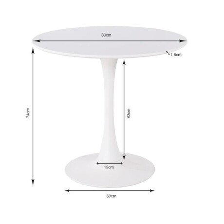 Juego De Comedor 4 Sillas Vienesas + Mesa Tulip Blanco