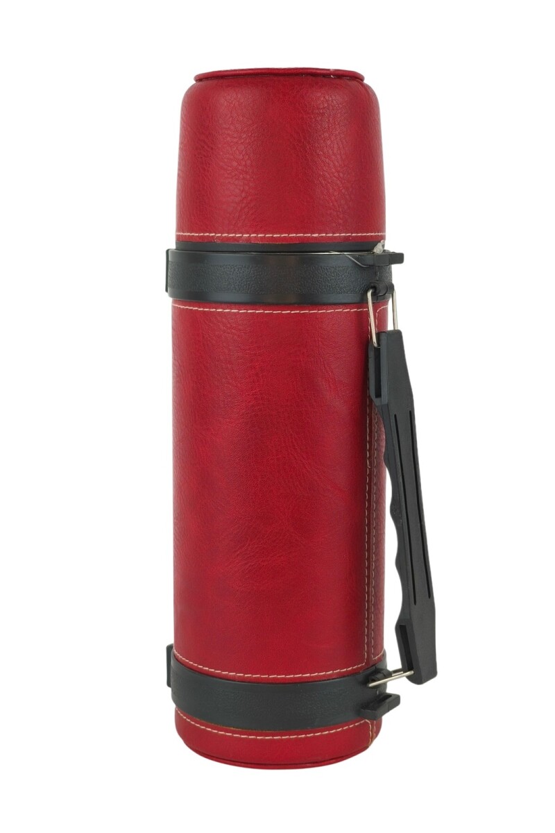 Termo de acero forrado 1 litro Rojo
