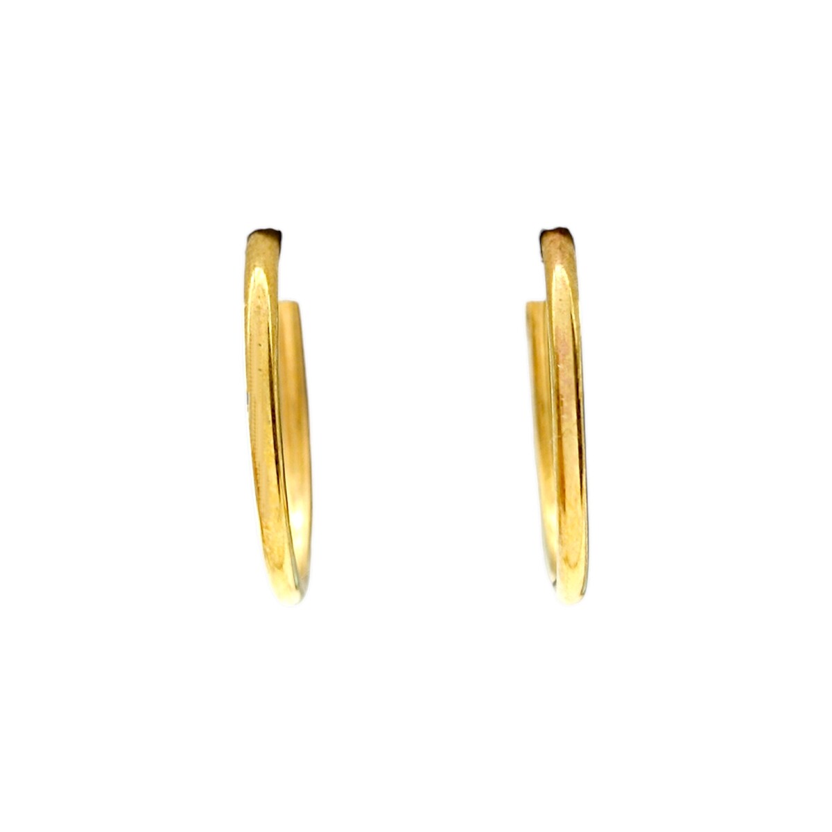 Caravanas aros de oro finos- Oro bajo - Sin piedra- CA8249 - sinpiedra 