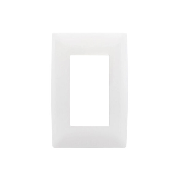 Plaqueta para 3 módulos blanca c/ bastidor Atenea M48636