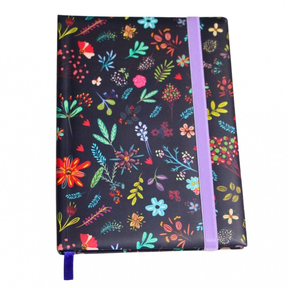 AGENDA ABEZETA CLASSIC MEDIUM 211 T4 TAPA HOJAS Y FLORES