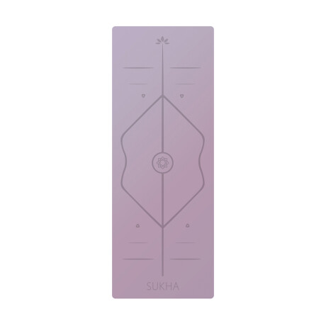 Yoga Mat Sukha Superior Con Alineación 5mm Lila