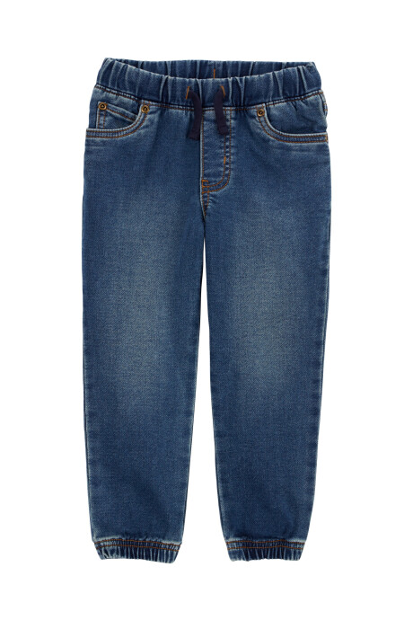 Pantalón jean con cordón Sin color