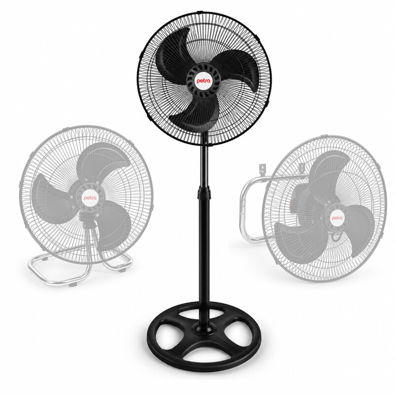 PACK 2 VENTILADORES 3 EN 1 PETRA 70W COLOR NEGRO 1,30cm ALTO Pack 2 Ventiladores 3 En 1 Petra 70w Color Negro 1,30cm Alto