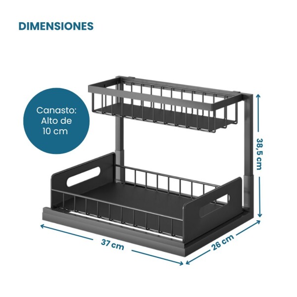 Organizador De 2 Niveles Estante Cocina baño alacena Metal Multiuso Bajo o Sobre Mesada Imback Organizador De 2 Niveles Estante Cocina baño alacena Metal Multiuso Bajo o Sobre Mesada Imback