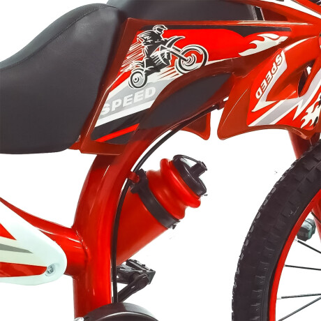 Bicicleta Moto Cross R16 Niño C/ Sonido y Accesorios Rojo