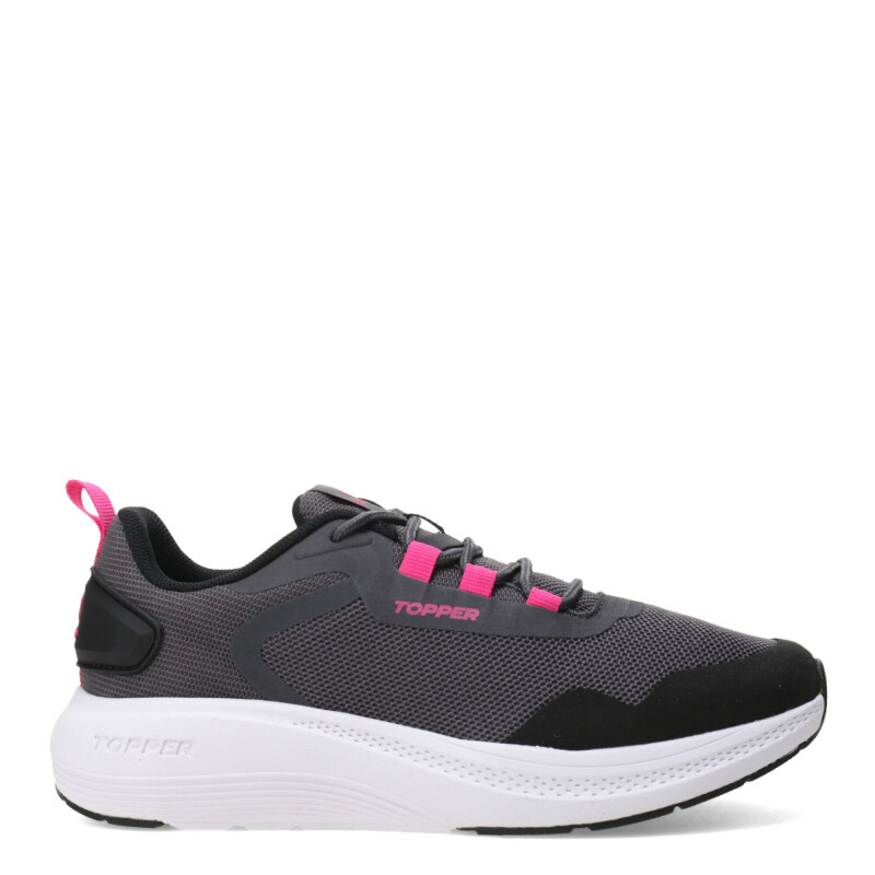 Championes Unisex Topper Gris Topo - Negro - Rosado
