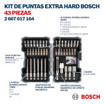 Kit de puntas y dados Bosch Extra Hard con 43 unidades 6 meses / Bosch Unica