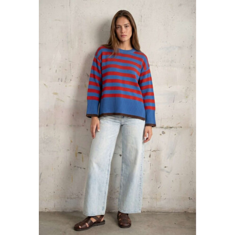 Sweater Rayado Rojo