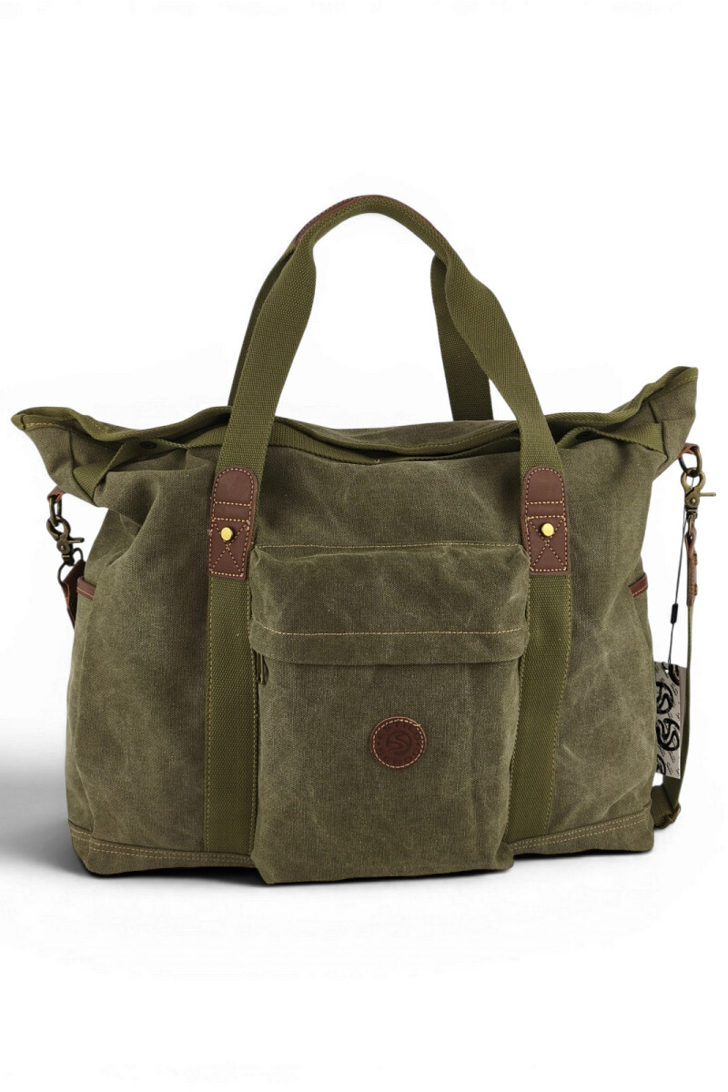 Bolso tote de lona urbano Verde