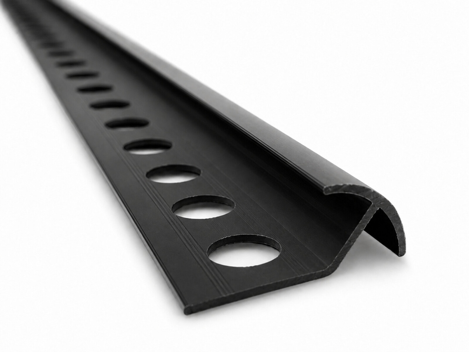 Perfil Guardacanto de PVC Reforzado 12mm Negro 