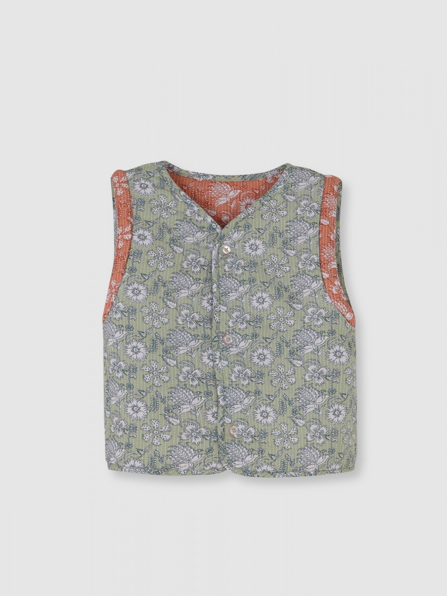 Chaleco Reversible Acolchado Rosa