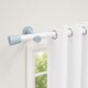 Barrote cortina JOY 2,0m + 2 soportes CELESTE Y BLANCO