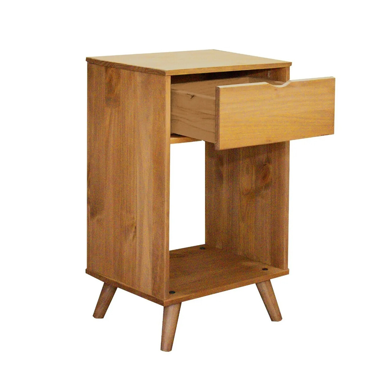 MESA DE LUZ O NOCHE 1 CAJÓN CON ESPACIO INFERIOR - MADERA 