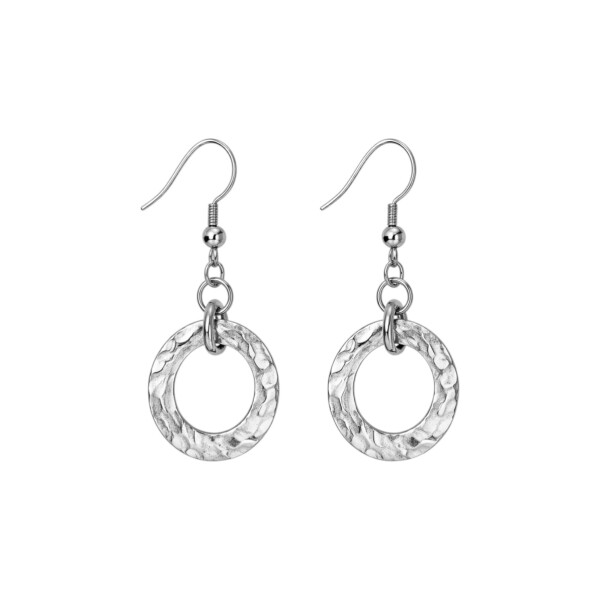 Caravanas Circulo - plata 925 - CA4335 sinpiedra