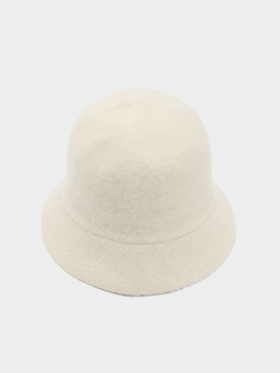 Sombrero Bucket De Lana crudo