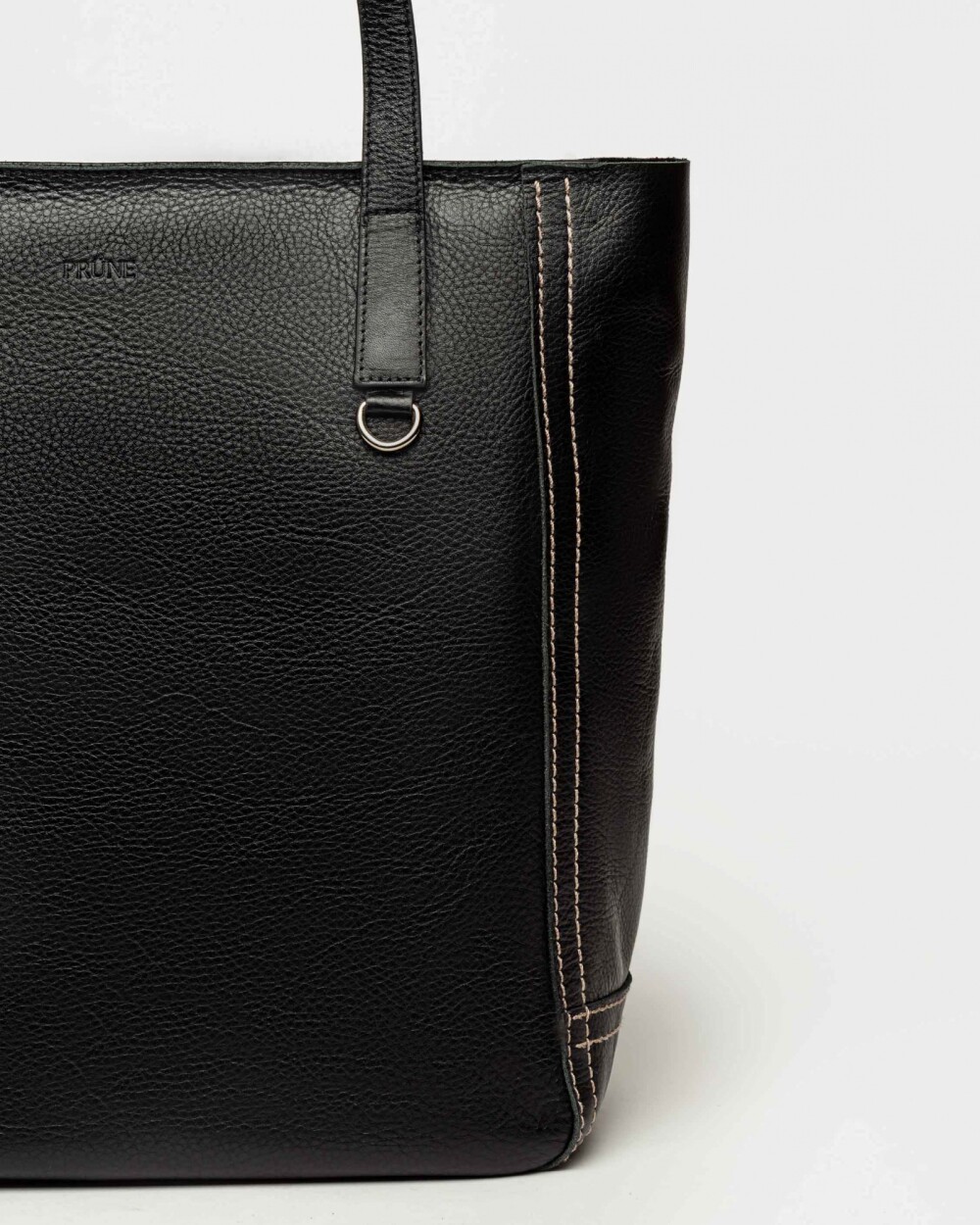 Shopper Vera en cuero graneado Negro