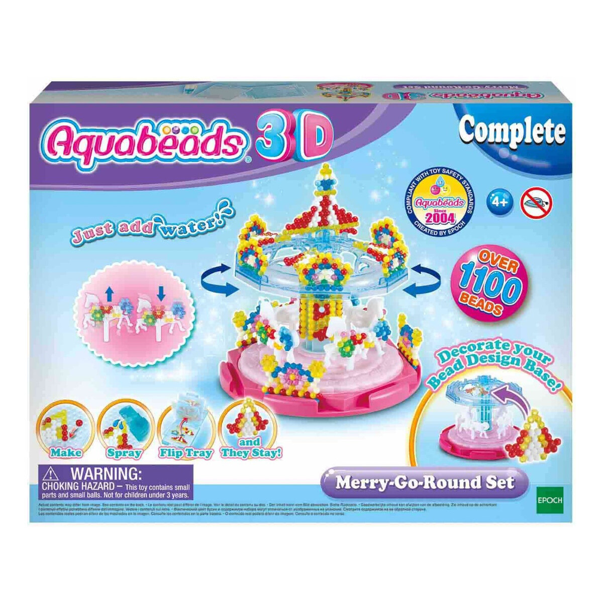 Aquabeads 3d Juguete Infantil Niños Caballos Carrusel 