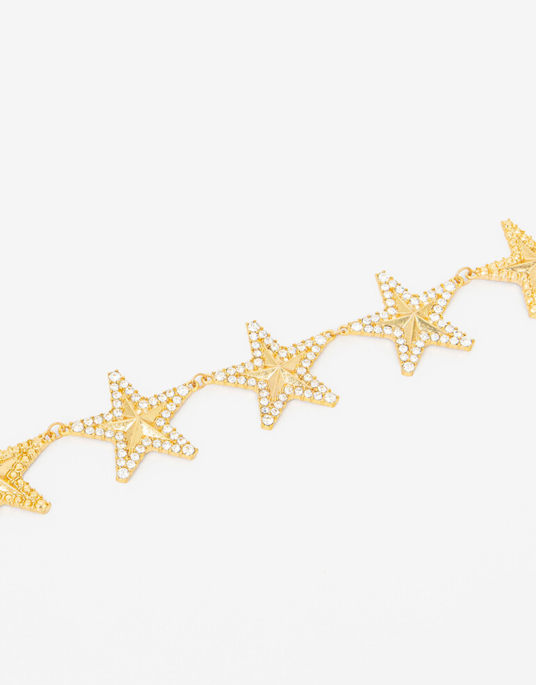 Chokers Strass Choker Estrellas - Dorado Oro Amarillo