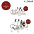 Estante Organizador Baño Ducha Set X2 Adhesivo Con Ganchos Imback Color Plateado Estante Organizador Baño Ducha Set X2 Adhesivo Con Ganchos Imback Color Plateado