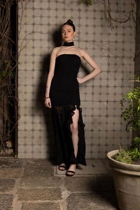 Vestido Jazmín Flor negro