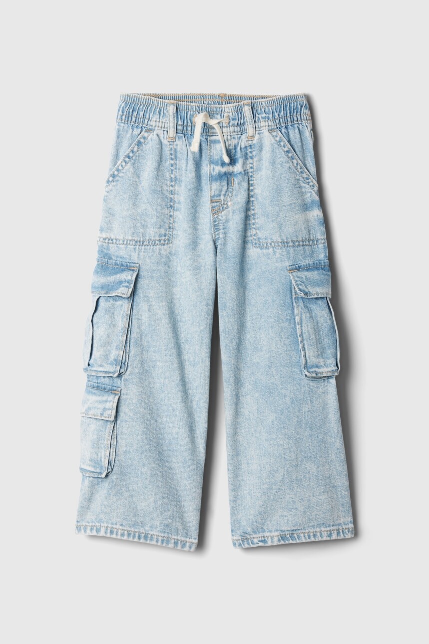 Jean Bbaggy Cargo Toddler Niña Light Wash