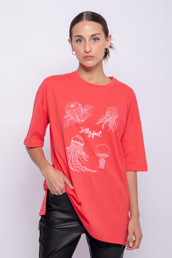 REMERA JELLYFEST Rojo