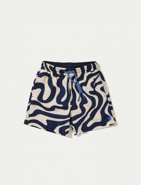 BERMUDA INFANTIL ESTAMPADA AZUL