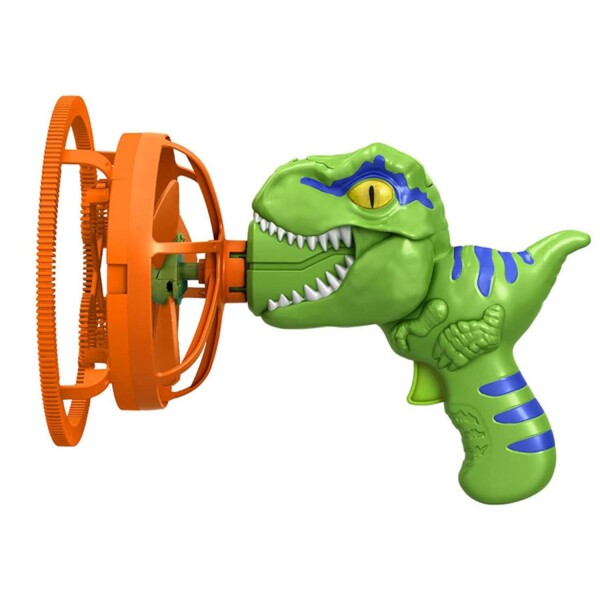 Pistola Burbujero Lanza Burbujas Dinosaurio Infantil Niños Variante Color Verde