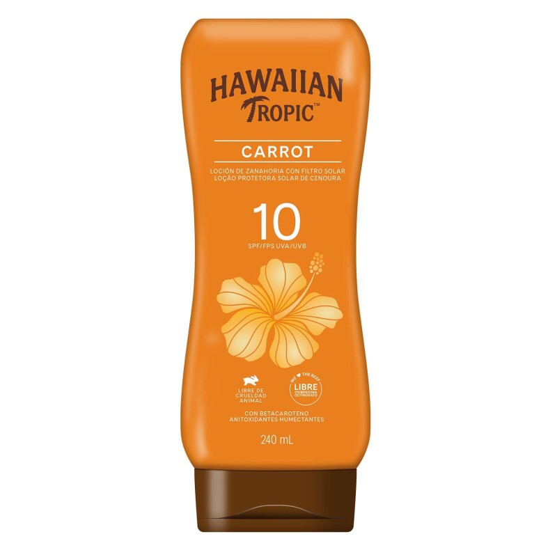 Protector Bronceador Hawaiian Tropic de Zanahoria F10 240ml Protector Bronceador Hawaiian Tropic de Zanahoria F10 240ml