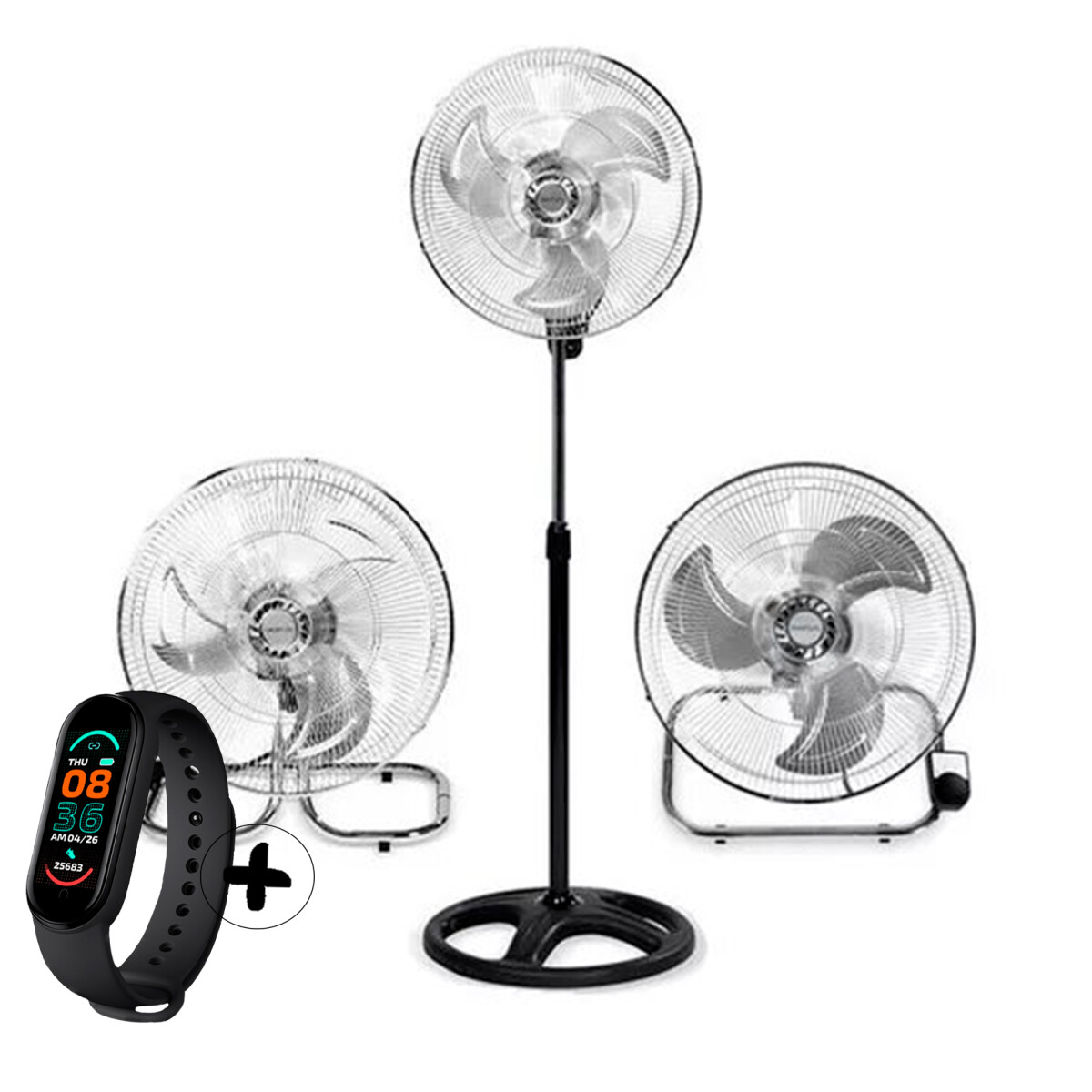 Ventilador Smartlife 3 En 1 Sl-mf45s 3 Velocidades + Smartwatch 