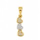 Colgante tres corazones Oro 10 Kt Colgante tres corazones Oro 10 Kt