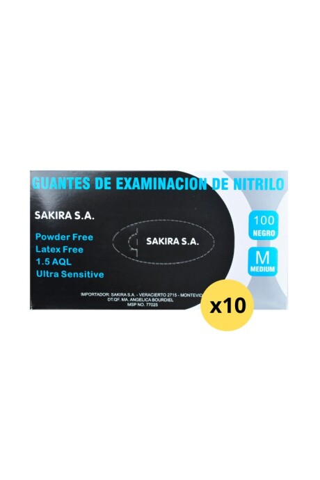 Guantes de Nitrilo Caja x 100 unidades OFERTA CAJA CERRADA X 10 Negro