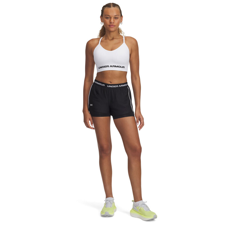 Short Training Under Armour Tech 2in1 de Mujer - 1389895-001 Negro-blanco