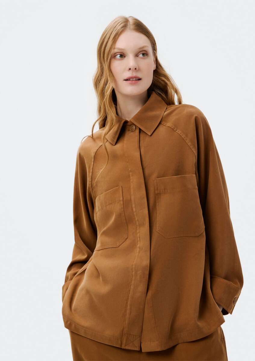 CAMISA FEM - MARROM ESCURO 