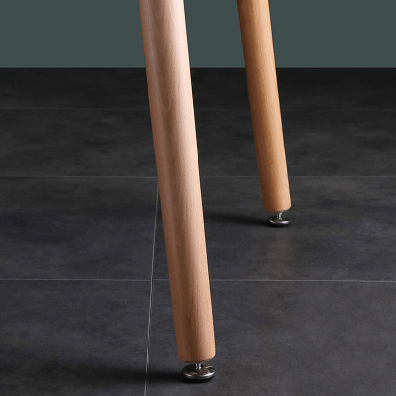 Mesa Eames con patas de madera 80x80 Cm BLANCO