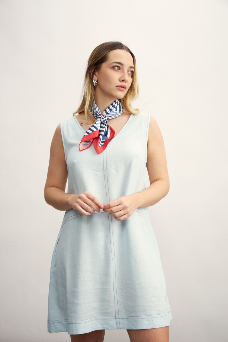 Vestido Agus - Celeste 