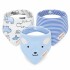 Set baberos bandana x3 celeste pastel carita