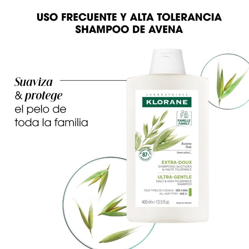 Shampoo Klorane Leche De Avena 400 Ml. Shampoo Klorane Leche De Avena 400 Ml.