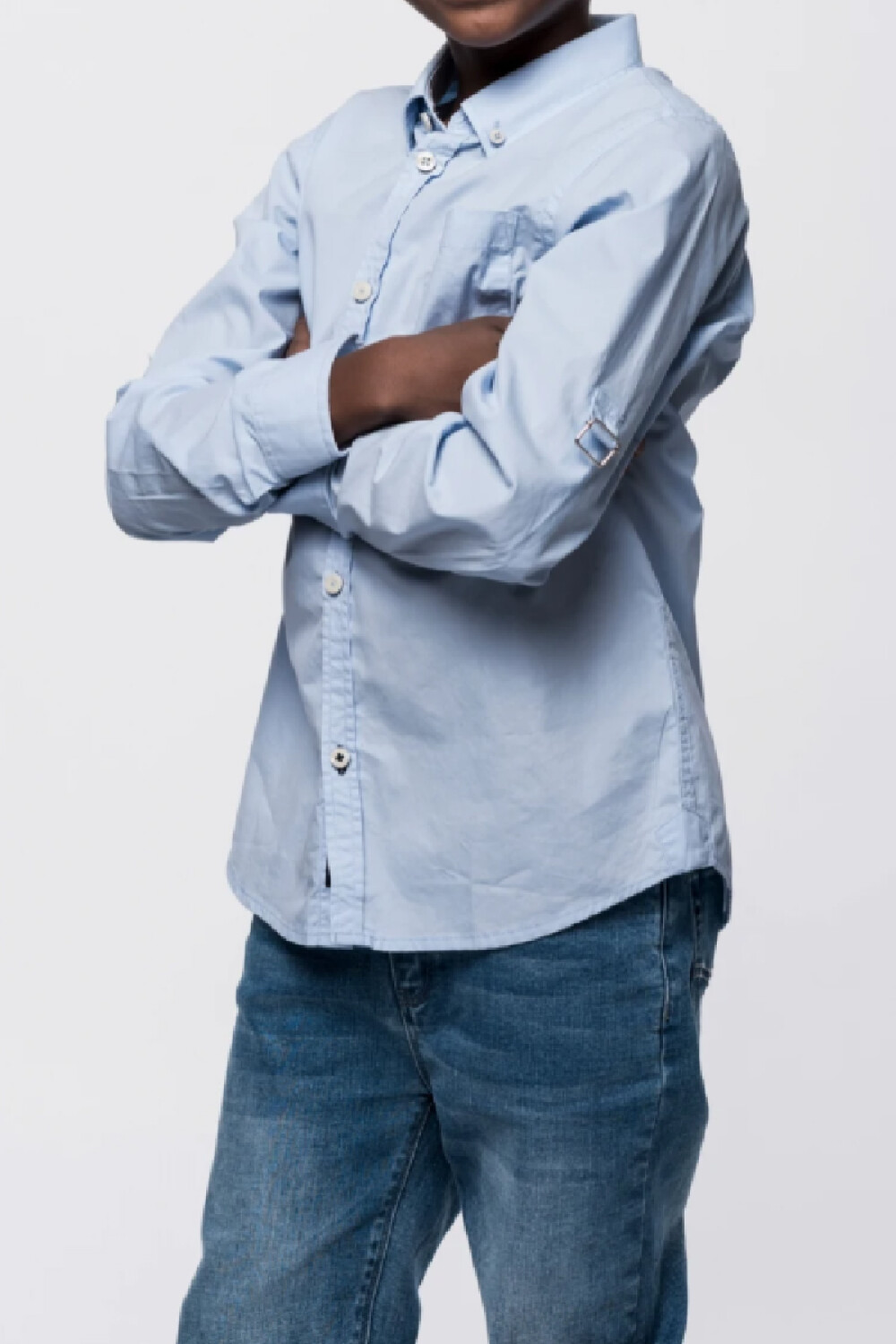 Camisa lisa Celeste