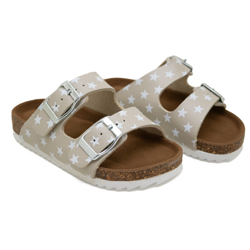 Sandalias Chill Sunday de Niños - YF24K Beige-blanco