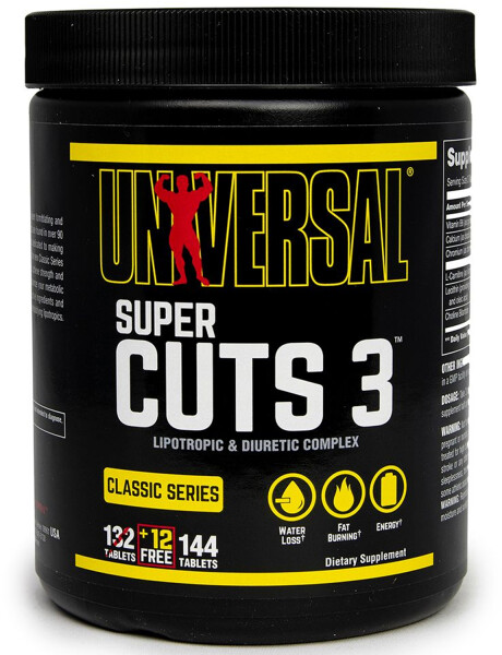 Suplemento Universal Super Cuts 3 x144 cápsulas Suplemento Universal Super Cuts 3 x144 cápsulas